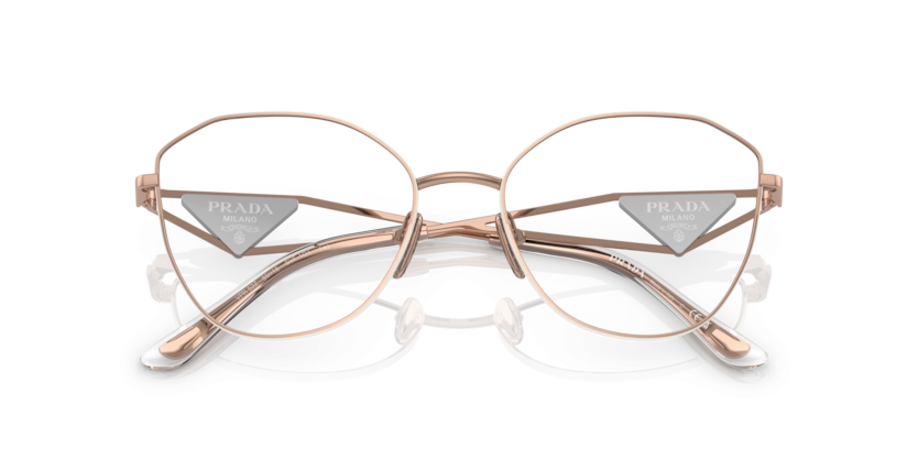 し*う様 PRADA milano Óculos de Grau Prada PR 52ZV - 55 - Ouro-rosé - SVF1O1 | Óticas