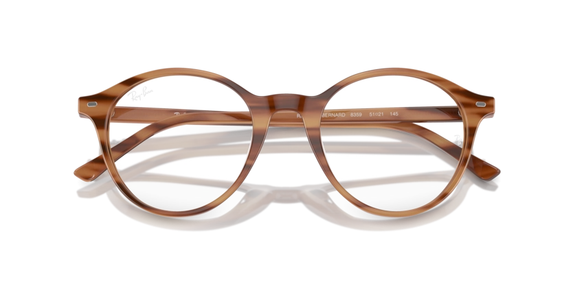 Óculos de Grau Ray-Ban Bernard RX5430 - 51 - Marrom listrado
