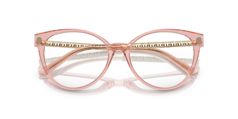 Óculos de Grau Versace 0VE3353 - 54 - Rosa transparente - 5323