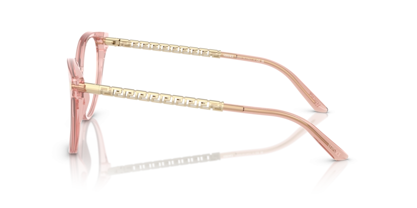 Óculos de Grau Versace 0VE3353 - 54 - Rosa transparente - 5323