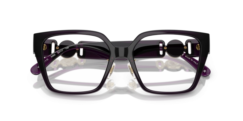 Óculos de Grau Versace VE3371D - 54 - Vermelho-cereja - 5263