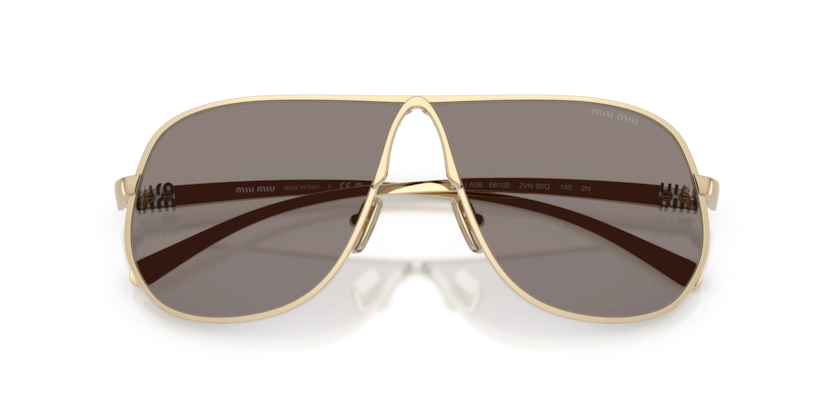 Óculos de Sol Miu Miu 0MU A56S - 66 - Ouro-pálido - ZVN80Q