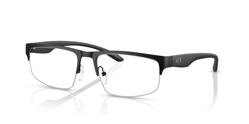 Óculos de Grau Armani Exchange AX1054 - 55 - Preto fosco - 6000