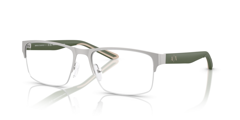 Óculos de Grau Armani Exchange AX1068 - 56 - Prata fosco - 6045