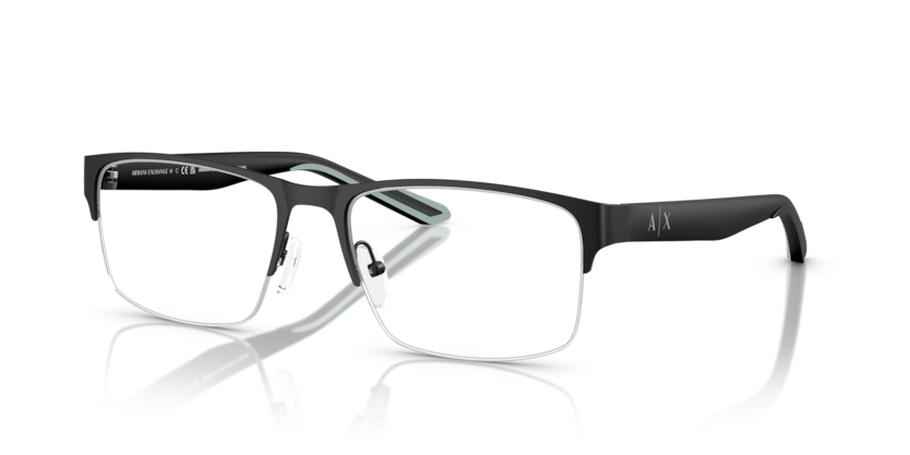 Óculos de Grau Armani Exchange AX1068 - 56 - Preto fosco - 6000