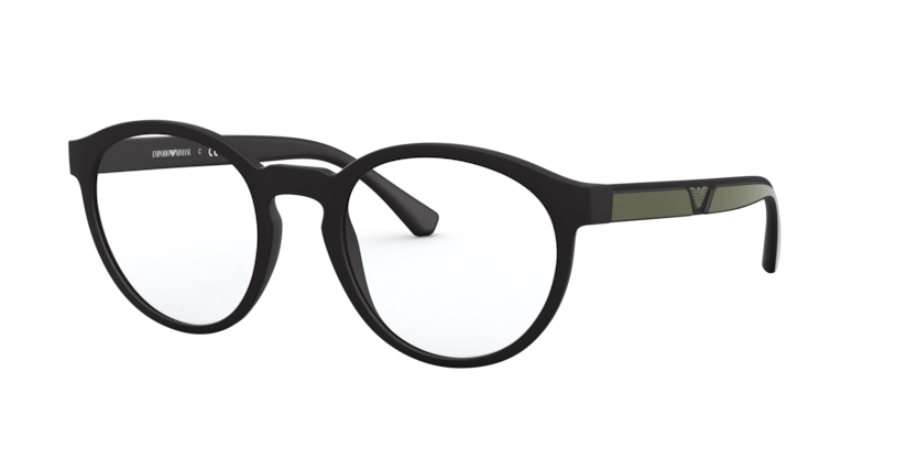 Óculos de Grau Clip-On Emporio Armani EA4152 - 52 - Preto fosco - 50421W
