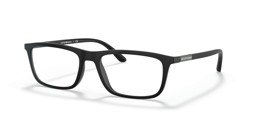 Óculos de Grau Clip-On Emporio Armani EA4160 - 55 - Preto fosco - 50421W