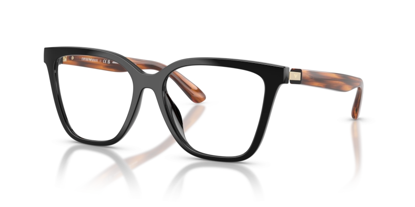 Óculos de Grau com Clip-On Empório Armani EA4254U - 54 - Preto brilhante - 62681W