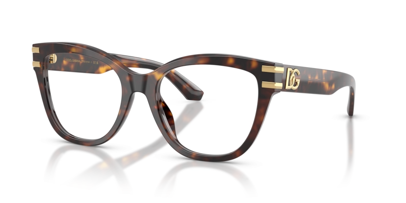 Óculos de Grau Dolce & Gabbana DG3418 - 55 - Havana - 502