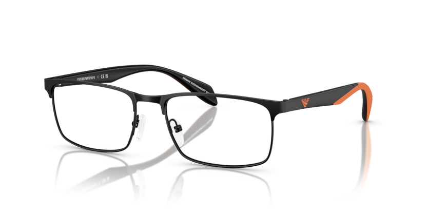 Óculos de Grau Emporio Armani 0EA1149 - 56 - Preto fosco - 3226 