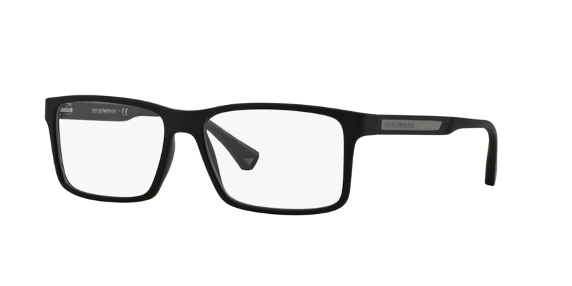 Óculos de Grau Emporio Armani 0EA3038 - 56 - Preto emborrachado - 5063