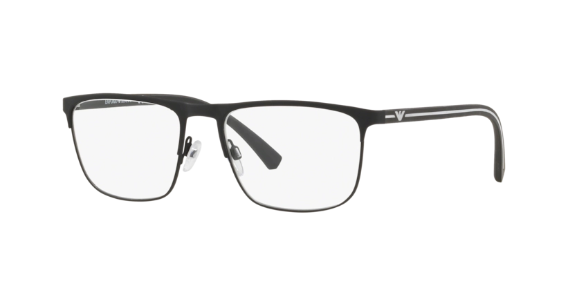 Óculos de Grau Emporio Armani EA1079 - 55 - Preto emborrachado - 3094
