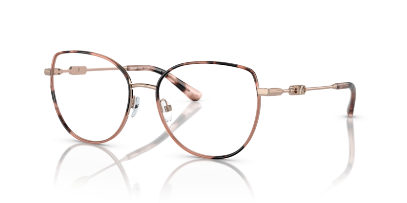 Óculos de Grau Michael Kors Empire round MK3066J - 53 - Ouro rosado/Tartaruga rosa - 1108