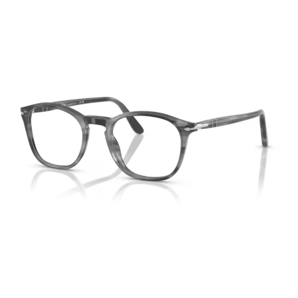 Óculos de Grau Persol 0PO3007V - 52 - Cinza listrado - 1192