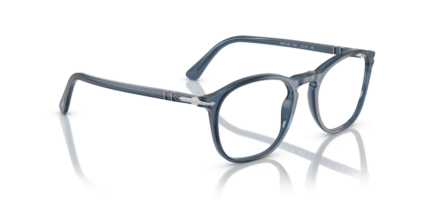 Óculos de Grau Persol 0PO3007VM - 52 - Azul-denim transparente - 1197