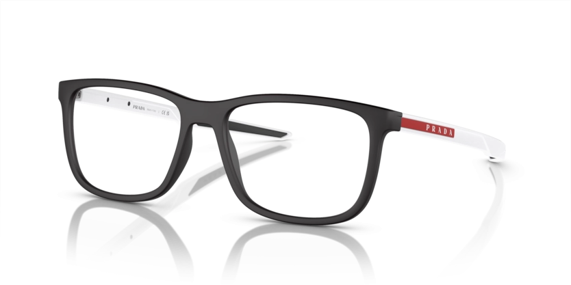 Óculos de Grau Prada Linea Rossa PS 07OV - 56 - Borracha preta - DG01O1