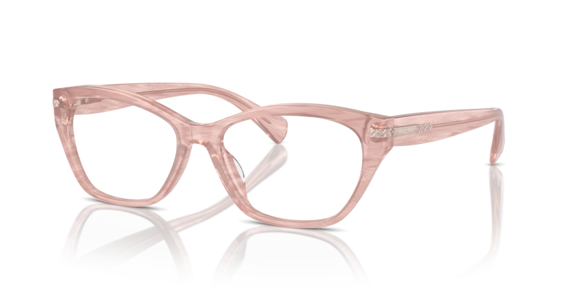 Óculos de Grau Ralph RA7161U - 55 - Rosa transparente brilhante - 6155