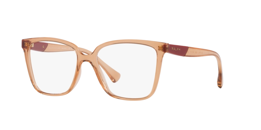 Óculos de Grau Ralph Lauren RA7176L - 55 - Caramelo translúcido - 6229