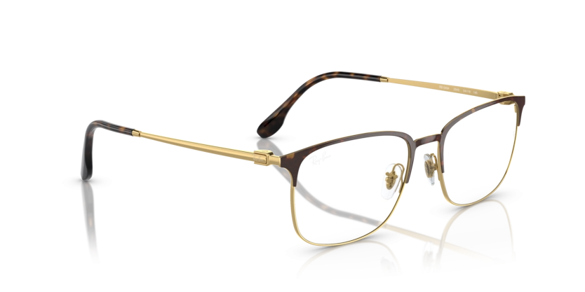 Óculos de Grau Ray Ban 0RX6494 - 56 - Havana sobre ouro - 2945