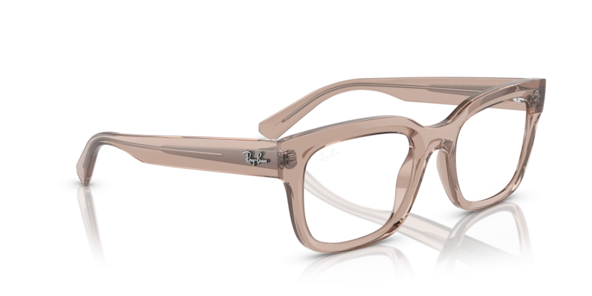 Óculos de Grau Ray-Ban Chad RX7217 - 54 - Marrom-claro transparente - 8317