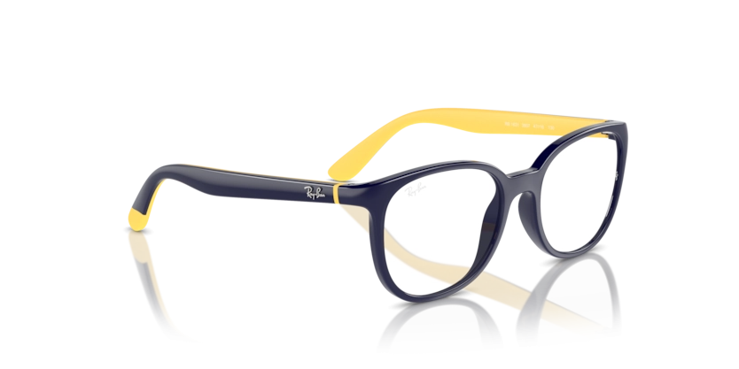 Óculos de Grau Ray-ban Jr RY1631 - 45 - Azul-escuro sobre amarelo - 3937