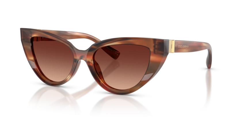 Óculos de Sol Dolce & Gabbana 0DG4497 - 52 - Marrom listrado - 322113