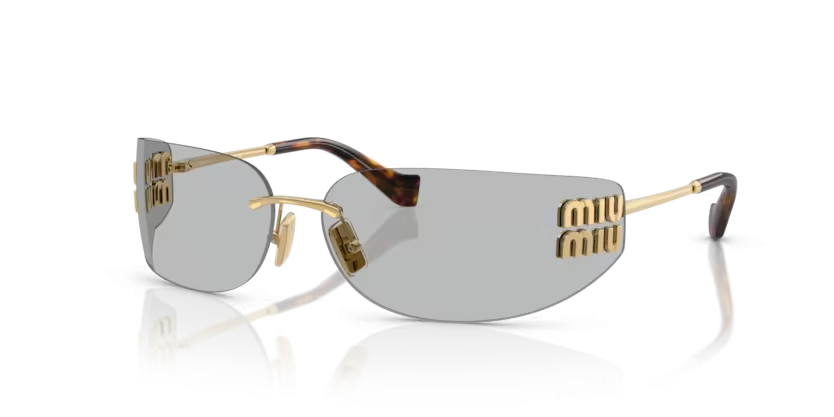 Óculos de Sol Miu Miu 0MU A51S - 75 - Ouro - 5AK50K