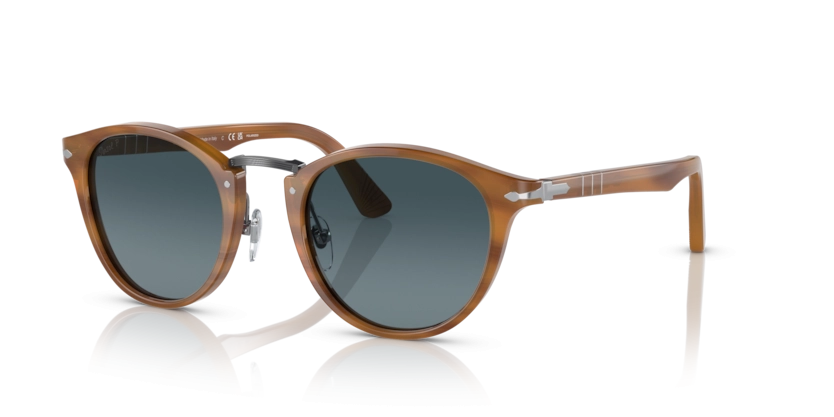 Óculos de Sol Persol PO3108S - 49 - Marrom listrado - 960/S3