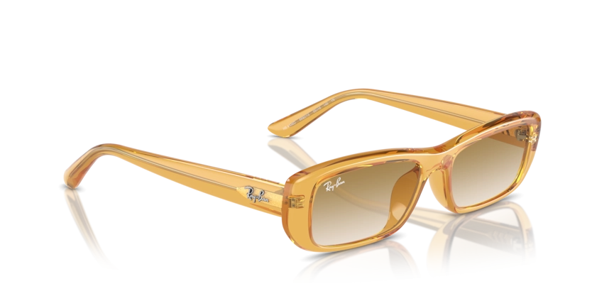 Óculos de Sol Ray-Ban RB4436D - 55 - Amarelo transparente - 668213