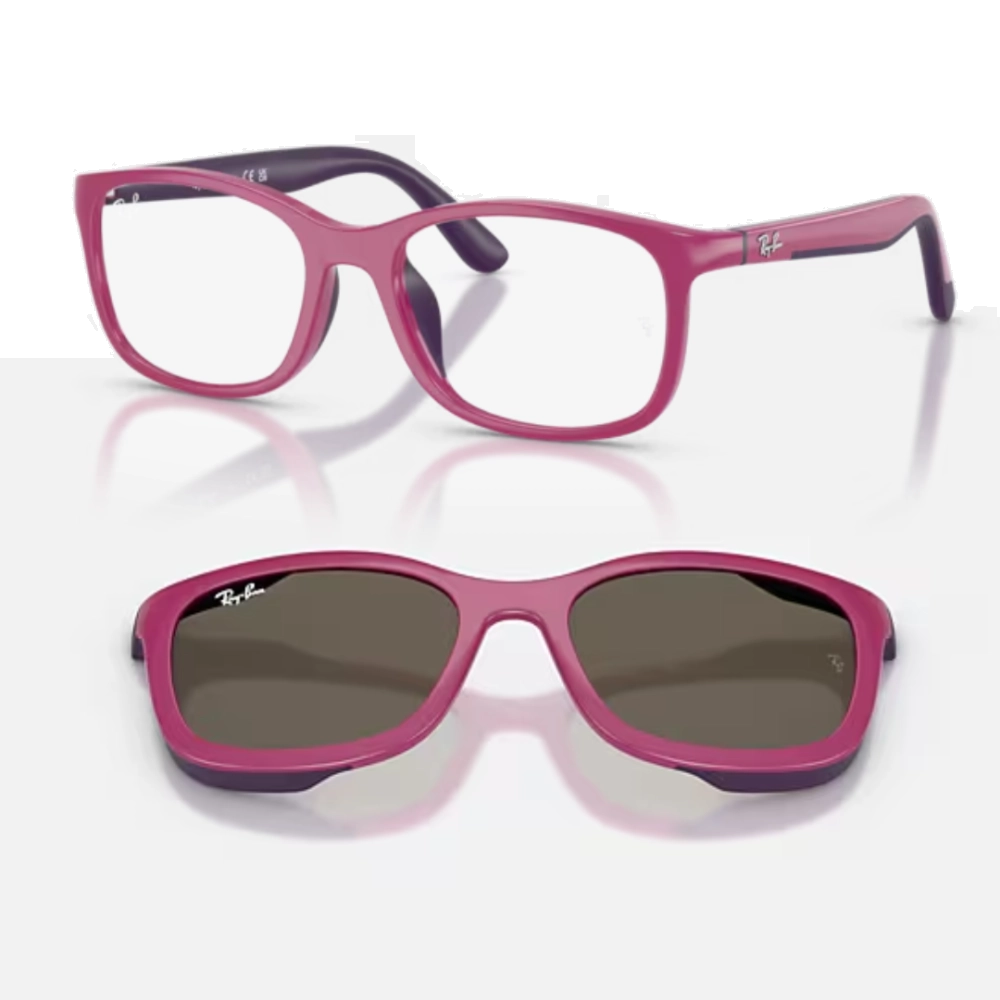 Óculos de Grau Ray-Ban Junior 0RY1644 - 48 - Fúcsia sobre violeta emborrachado - 3933