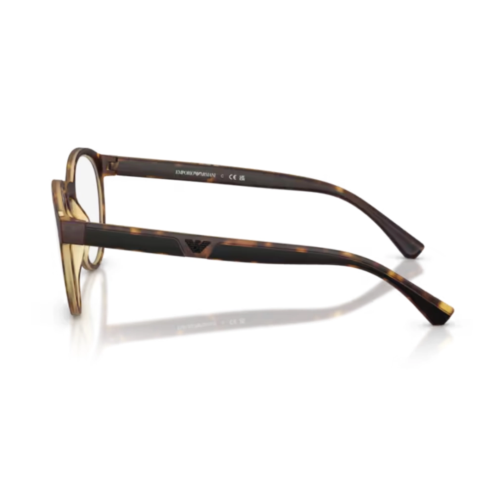 Óculos de Grau Clip-On Emporio Armani EA4152 - 52 - Havana fosco